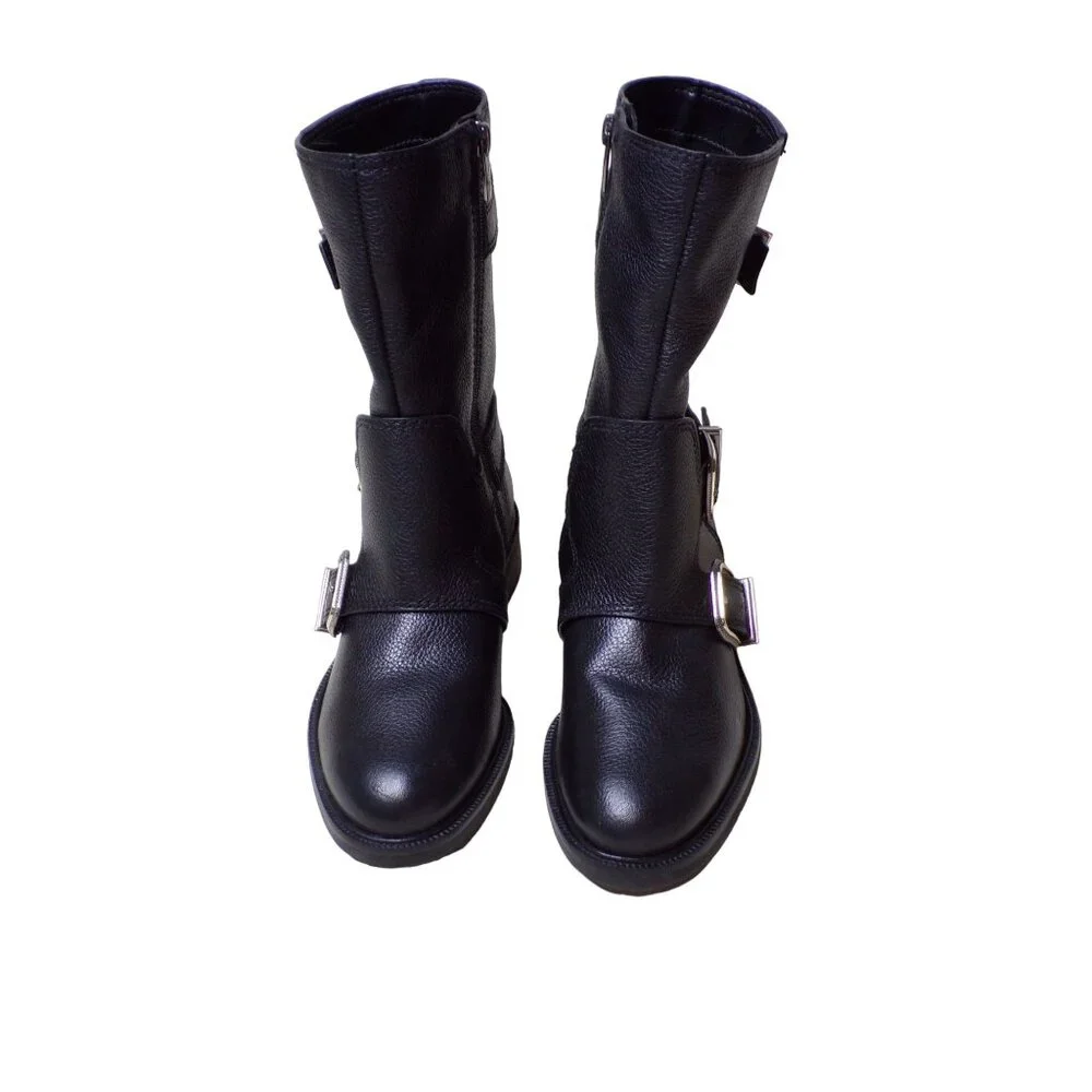 🆕 VINCE CAMUTO Alicenta Moto Bootie Boots 36, 5.5 Black - Picture 8 of 13
